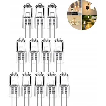 Žárovka Halogenová žárovka s kolíkovou paticí JC G4 12V 20W, halogenová ŽÁROVKA KAPSLOVÁ 12 Ks