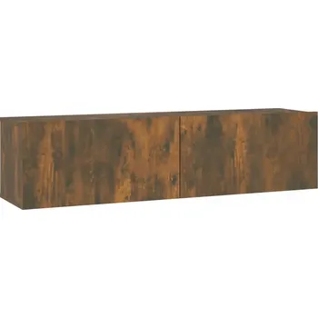 police Nástěnná TV police kouřový dub 120 x 30 x 30 cm