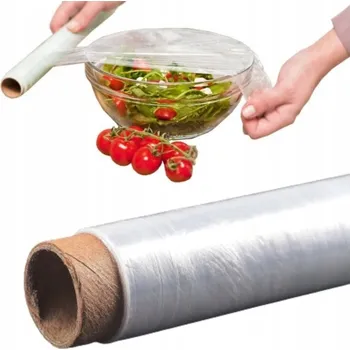 Potravinová fólie POTRAVINÁŘSKÁ FÓLIE PRŮHLEDNÁ STREČOVÁ FÓLIE NA BALENÍ POTRAVIN 20m KUCHCIK