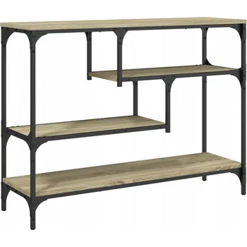 Konferenční stolek Konzolový stolek dub sonoma 100 x 30 x 75 cm s kovovým rámem