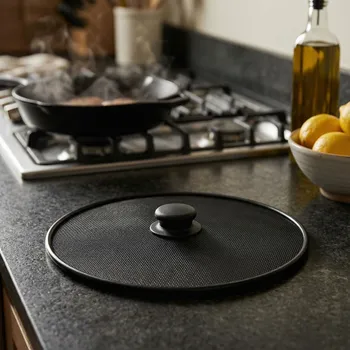 Poklice Sítko / kryt na pánev z nerezové oceli OSKAR černá 25 cm