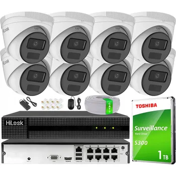 Bezpečnostní kamera Sada IP monitoringu 8 kamer 4Mpx Den/Noc IR 20m Aplikace Detekce PoE