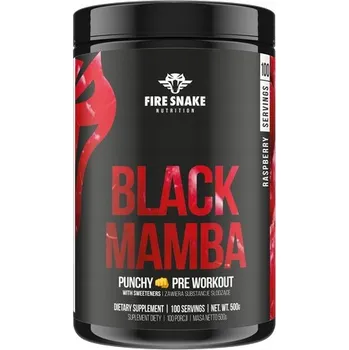 Anabolizér PŘEDTRÉNINKOVÝ DOPLNĚK BLACK MAMBA 500G - MALINA (MALINOVÁ PŘÍCHUŤ) - FIRE SNAKE