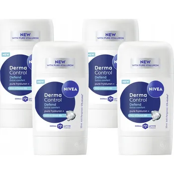 NIVEA DERMA CONTROL DEFEND Dámský antiperspirant 72h v tyčince 50 ml x4