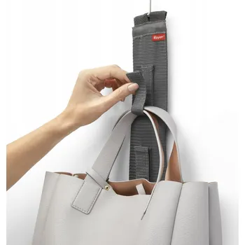 Věšák Rayen věšák na kabelku šedý