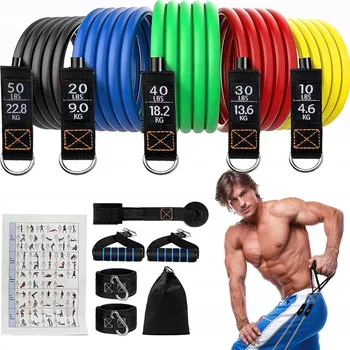 EXPANDÉRY NA CVIČENÍ ODPOROVÉ GUMY TRÉNINKOVÉ PRO REHABILITACI SADA 5 GUM