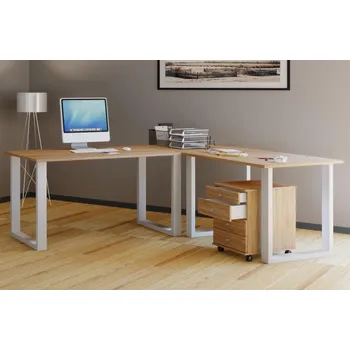 Psací stůl VCM Rohový stůl Lona 160x160x50 U-nohy, dub sonoma 488091