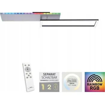 LEUCHTEN DIREKT JUST LIGHT LED stropní svítidlo hranaté hliníkové CCT stmívatelné