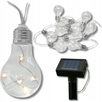 Venkovní osvětlení Solární zahradní girlanda, solární světla, 16 žárovek, na balkon, terasu, IP65 LED, 8 m