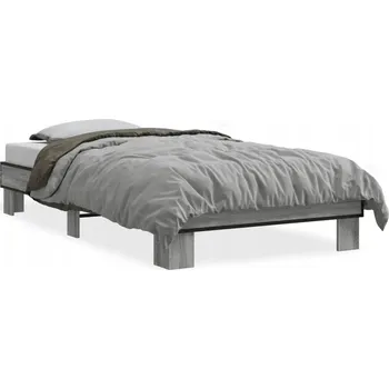 Postel Rám postele 193x78x30 cm šedý dub sonoma s lamelovým roštem