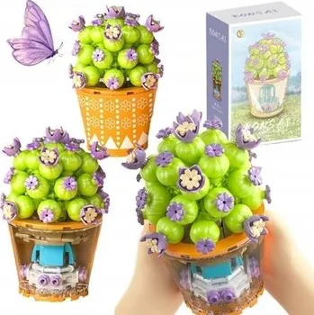 ostatní stavebnice Květinové Stavebnice sada květin, Květináč 3D dekorativní Puzzle