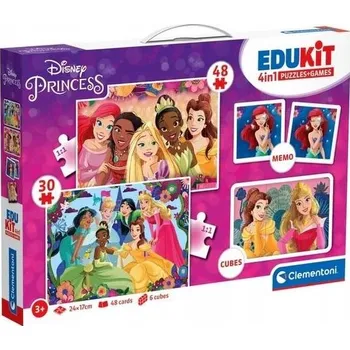 Edukit 4v1 Princesses Puzzle Memo Clementoni
