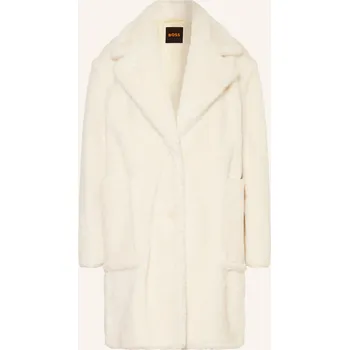 Dámský kabát Boss Dámský Plyšový Kabát Catedy, bílá, 44