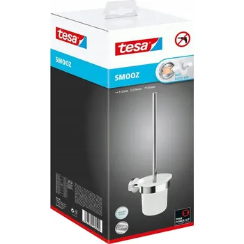 WC štětka TESA SMOOZ WC štětka, nástěnná, sklo, chrom