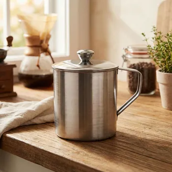 Ocelový hrnek s víčkem Tadar 600 ml