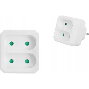 Elektrická zásuvka Elektrická Zásuvka rozbočka Elgotech bílá