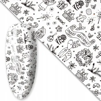 Fólie na nehty s vánočními motivy - vzor 14