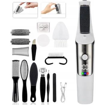 BEZDRÁTOVÝ ELEKTRICKÝ PILNÍK PRO PÉČI O NOHY USB S VÁLEČKY 10 KS