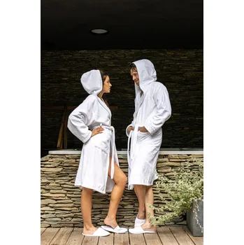 Dámský župan VITAL HOME dámský župan do půlky stehen s kapucí, velikost S