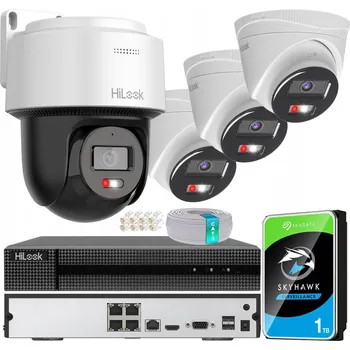 Bezpečnostní kamera Sada IP monitoringu: 3 kamery 4Mpx IR/LED + 1 otočná kamera 360° PTZ