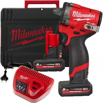 Milwaukee aku rázový utahovák 12V 2x5,0Ah 746Nm 1/2" kufr