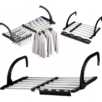 Sušák na prádlo Závěsný SUŠÁK na BALKON 64 * 110 CM do KOUPELNY na PRÁDLO s KLIPY