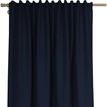 Obraz Tmavě modrá Závěs Na Pásce Emma 140x160 cm