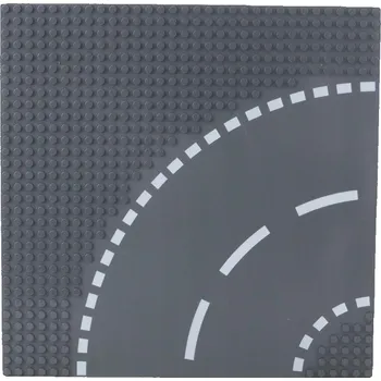 ostatní stavebnice Stavební Deska Podložka pro Kostky Silnice Zatáčka 26x26 cm