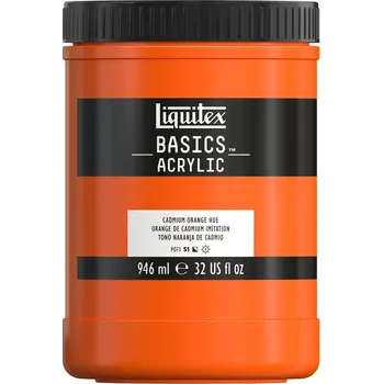Vodová barva Liquitex Basics Akrylová barva 720 Cadmium Orange Hue 946 ml 1 ks