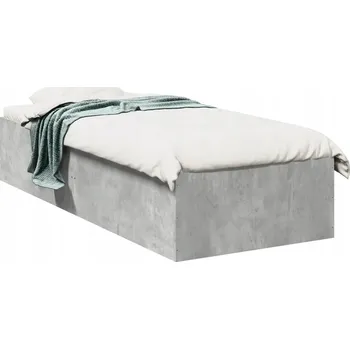 Postel Rám postele 203 x 102 x 35 cm šedý betonu, materiál na bázi dřeva