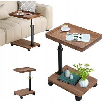 Konferenční stolek PRAKTICKÝ MOBILNÍ STOLEK TYPU C S DESKOU OTOČNOU O 360° A NASTAVITELNOU VÝŠKOU