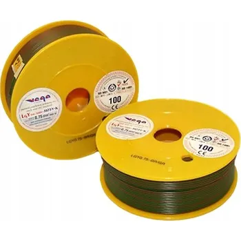 elektrický kabel Kabel LGY/H05V-K 0,75 mm2 100m Hnědo-Zelený