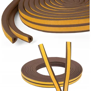 Těsnění do okna a dveří Těsnění ADGO 8 mm x 0,9 cm x 6 cm, hnědé