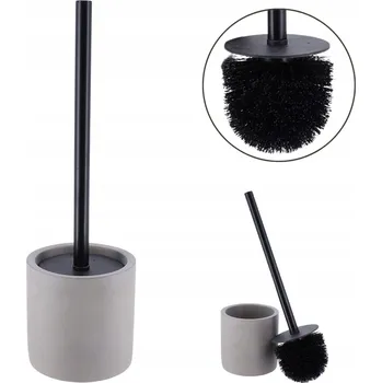 WC štětka WC ŠTĚTKA DO KOUPELNY VOLNĚ STOJÍCÍ UZAVÍRATELNÁ CEMENTOVÁ ŠEDÁ