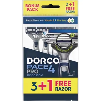 Jednorázový holicí strojek Dorco Pace 4 Pro 3+1 Ks