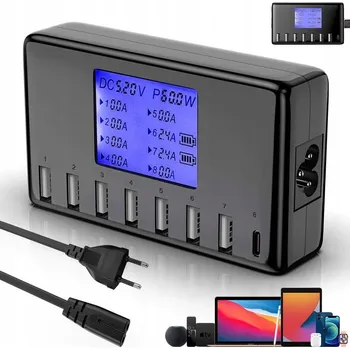 Síťová USB nabíječka 2400 mA 5 V Ładowarka USB černá