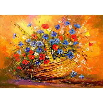 Puzzle Enjoy Košík s květinami 1000 dílků