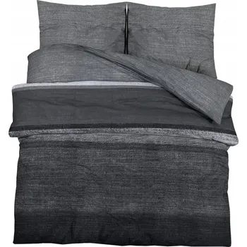 Povlečení Sada povlečení 100% bavlna tmavě šedá 155 x 220 cm + 80 x 80 cm