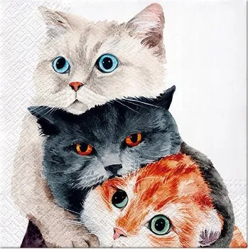 Papírový ubrousek Papírové ubrousky Paw Tři Kočky 33x33 cm 20 ks