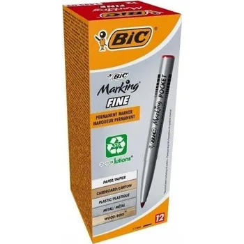 Permanentní popisovač BIC červený 12 ks