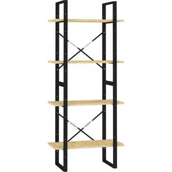 Knihovna Regál na knihy z masivního borovicového dřeva, 60 x 30 x 140 cm, neošetřený