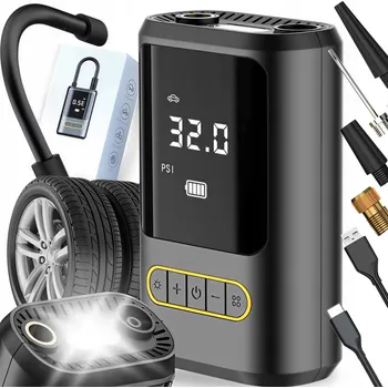 Kompresor AUTO KOMPRESOR 12V NA KOLA QUNTIS PŘENOSNÁ PUMPA KOMPRESOR POWERBANKA