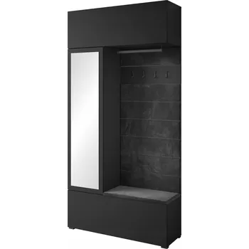 Šatní skříň Skříň Bratex Tejo 115 x 231,9 x 37,5 cm černá