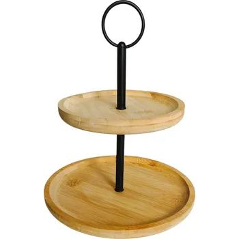PODNOS BAMBUSOVÁ 3-PATROVÁ NA SUŠENKY OVOCE JÍDLO OBČERSTVENÍ PŘEDKRMY
