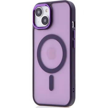 Pouzdro na mobilní telefon Kryt SWISSTEN MagStick Flex pro Apple iPhone 15 Plus - MagSafe - fialový