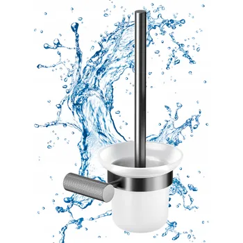 WC štětka WC ŠTĚTKA ZÁVĚSNÁ ČERNÁ GUN METAL koupelnová moderní toaletní kartáč
