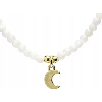Náhrdelník Nastavitelný náhrdelník s měsíčním kamenem a přívěskem ve tvaru měsíce
