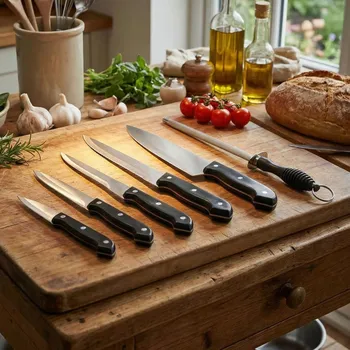 Kuchyňský nůž Kuchyňské nože z oceli s brouskem TADAR SELVA 6 ks.
