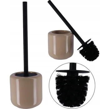 WC štětka WC ŠTĚTKA S NÁDOBOU Z LAKOVANÉHO KAMENE BÉŽOVÁ TOALETNÍ ŠTĚTKA DO KOUPELNY MODERNÍ