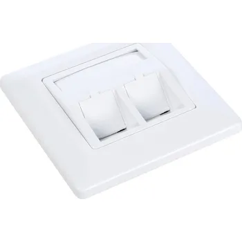 Elektrická zásuvka SOLARIX Zásuvka modulární Solarix pro 2 keystony pod omítku bílá SX9-2-0-WH 23100102